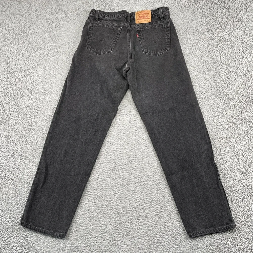 Levi's 550 Jeans Mens 36x32 Black Relaxed Fit Tapered Leg Made in USA Vintage